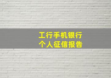 工行手机银行 个人征信报告